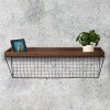 Wood & Metal Shelf 24x65x16