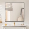 Square Aluminum Mirror Black