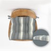 Chair Pad 17x17 Reid Grey Stripe