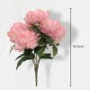 5 Head Peony Flower Pick Pink 45.5cm