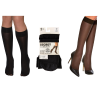 SECRET COLLECTION - BLACK PANTYHOSE, KNEE HIGHS 2 PACK