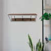 White Wood/metal Shelf With Hook 20x47x15