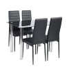 Atelier Du Nord - Xacharia 5pc Dining Room Table Tempered Glas