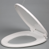 TOILET SEAT ELOGATED 46X36 SOFT CLOSE WITH TOP FITTING