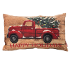 LED RED CAR LUMBAR CUSHION RED 12X20