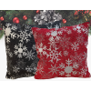 GLITTER SNOWFLAKE CHENILLE CUSHION