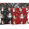 SKI SNOWMEN CHENILLE CUSHION