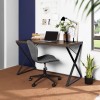 Brantley Walnut Computer Office Desk Metal Frame