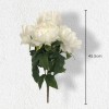 5 Head Peony Flower Pick White 45.5cm