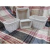 WICKER BASKET WHITE 30X20X18