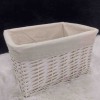 WICKER BASKET WHITE 35X25X21