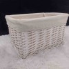 WICKER BASKET WHITE 40X30X24