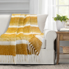 STEFAN- Stripe Faux Mohair Woven Throw