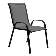 Outdoor Stackable Textilene Chair - Charcoal - Magasins Hart | Hart Stores