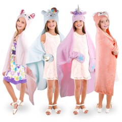 Animal Hooded Throw - Unicorn