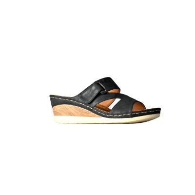 Comfy Wedge Sandals - Black