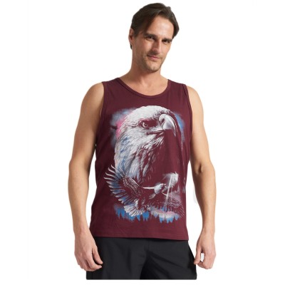 Polargear - Burgundy Graphic Tank Top - Eagle