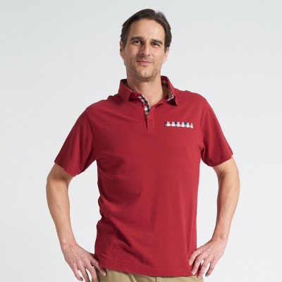 Polargear - Polo bourgogne avec une poche décorative