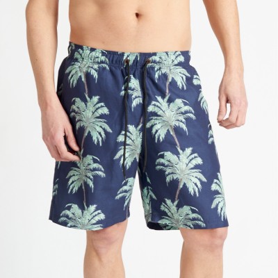 Polargear - Navy & Green Palm Tree Swimsuit
