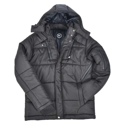 Manteau parka d'hiver pour hommes/noir
