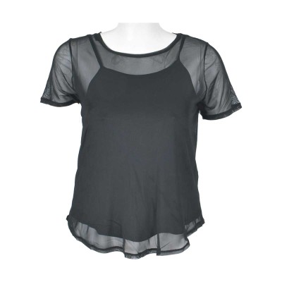 O/s Ladies Plus Black Tank And Sheer