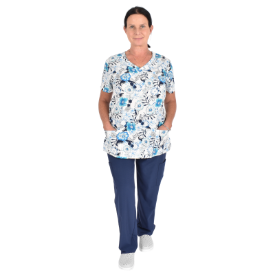 Ensemble de gommage extensible - Floral bleu
