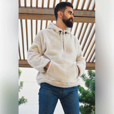 Men's Sherpa Jacket-Beige