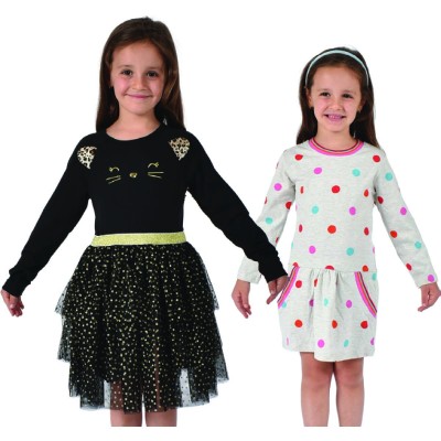 Robe à manches longues pour filles 2-6