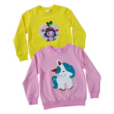 Sweat à paillettes pour filles