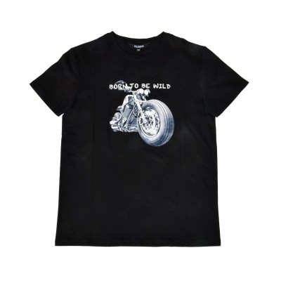 Polargear - Black Graphic T-Shirt - BORN TO BE WILD