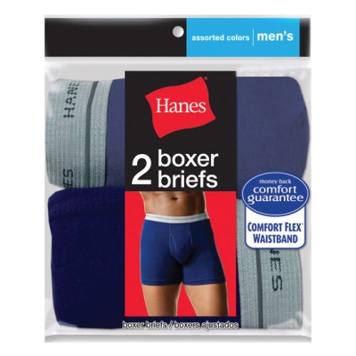 Hanes | Paquet de 2 - Caleçons boxeurs de couleurs assorties