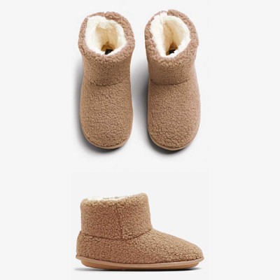 Sherpa Booties With Anti Slip Sole