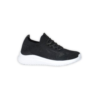 Relaxed Fit And Flexible Running Shoes - Black
