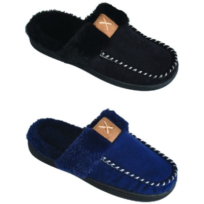 Ladies Suede Slipper With Rabbit Plush