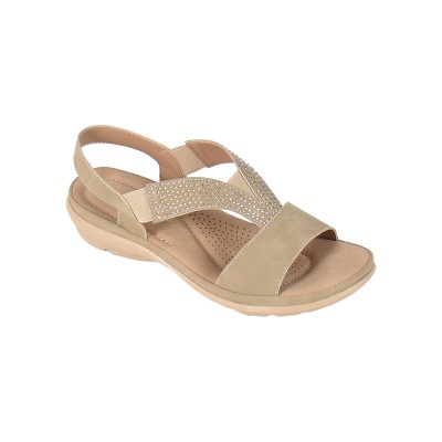 Ladies Comfort Sandal With Elastic Gore