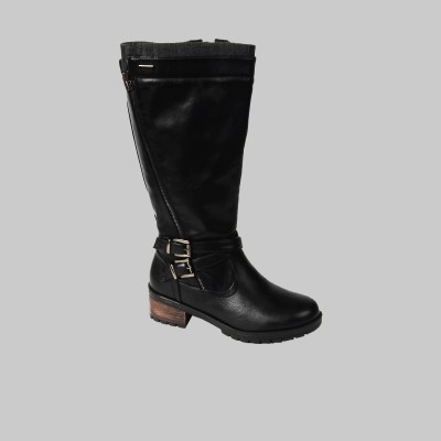 pull on boot with side zipper 