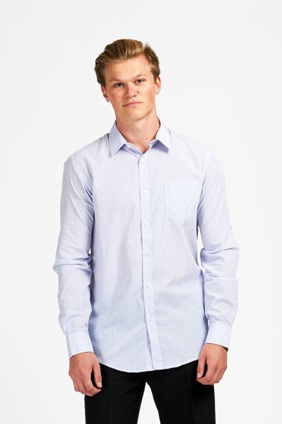 Chemise Sport Pour Hommes L / S Poly Coton / Asst / Asst