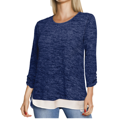 O/s Fooler 3/4 Sleeves Top With Off-white
