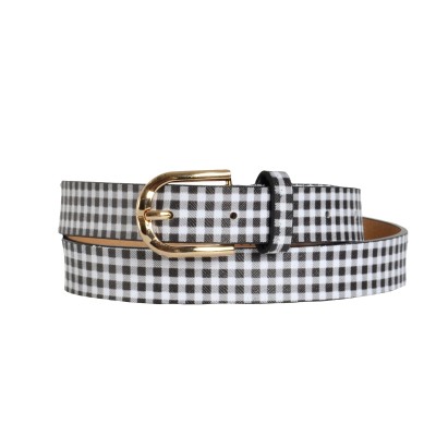 Plaid Belt - Black & White