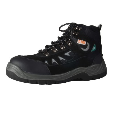 Tuff & Durable® - High Cut Working Shoes with Steel Toe & Plate - Black