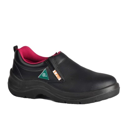 Tuff & Durable® - No Tie Working Shoes with Steel Toe & Plate - Black