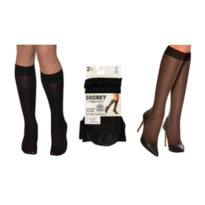 Collection Secret - 2 Pieces Bas Aux Genoux Et Bas-culotte-2pk Panty Hose