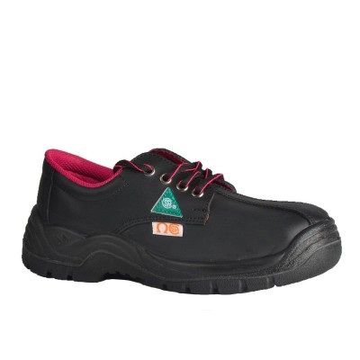 Tuff & Durable® - Lace Up Working Shoes with Steel Toe & Plate - Black