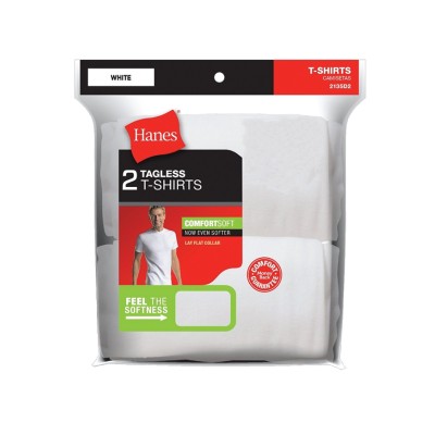 Hanes | Paquet de 2 - T-shirts blancs sans étiquette
